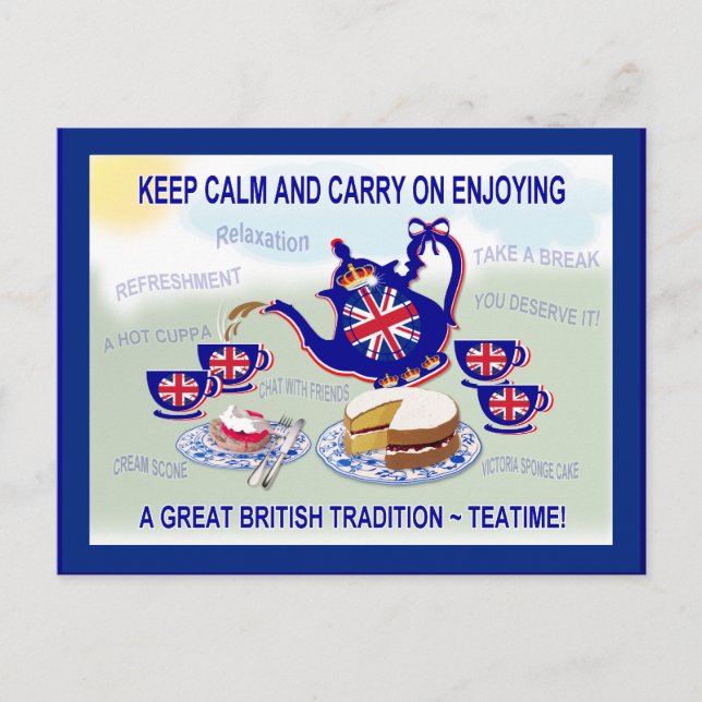 British Teatime ~ Postcard Vykort (Framsida)