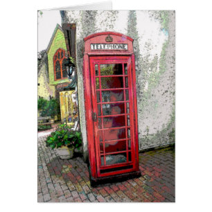 British Telefon Booth Hälsningskort
