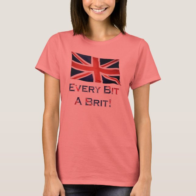 BRITISH U.K. FLAGGA Patriotic Ringer Shirt T-shirt (Framsida)