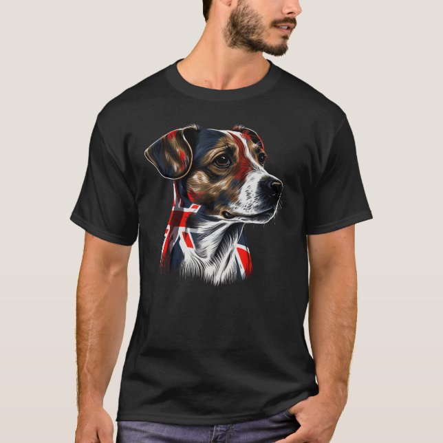 British UK Great Britain Jack Russell Terrier T Shirt (Framsida)