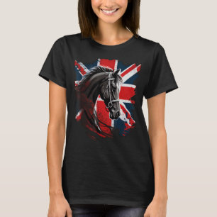 British UK Horse on Underbar Britain Horse T Shirt