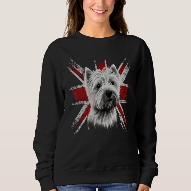 British UK Westie Great Britain West Highland Whit T Shirt (Framsida)
