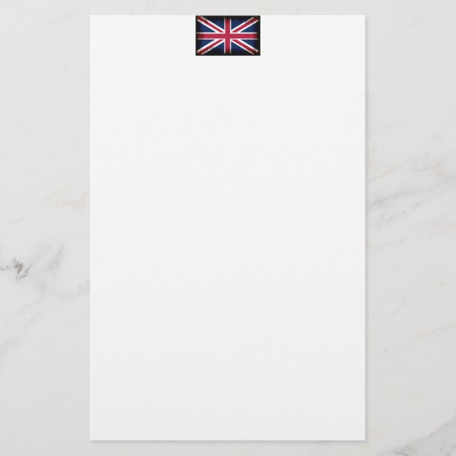 British Union Flagga Union Jack Patriotic Design Brevpapper (Framsida)