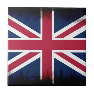 British Union Flagga Union Jack Patriotic Design Kakelplatta