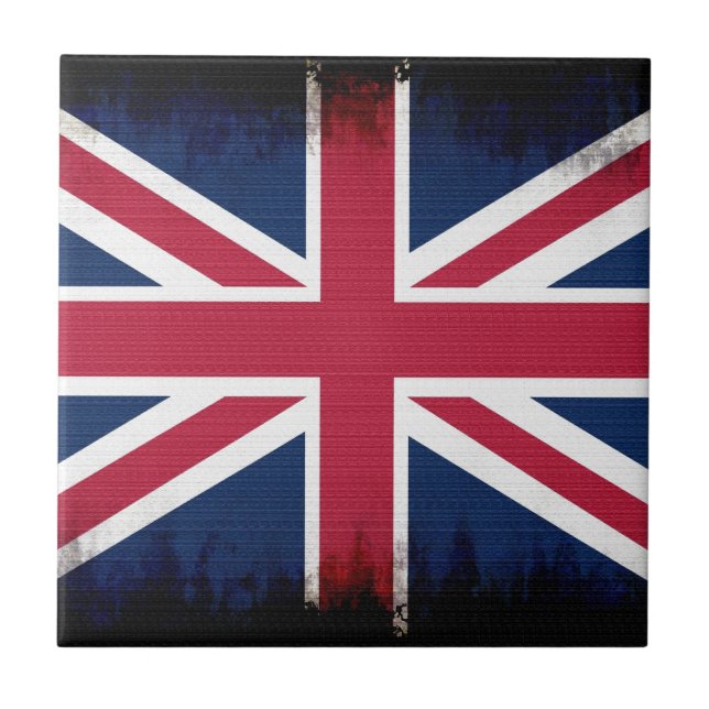 British Union Flagga Union Jack Patriotic Design Kakelplatta (Framsidan)