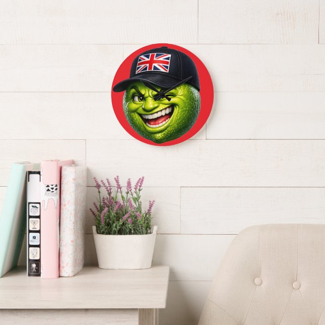 British Union Jack cap wall clock Stor Klocka (Läsesal)