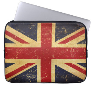 British Union Jack Flag Vintage datorskydd Laptop Fodral
