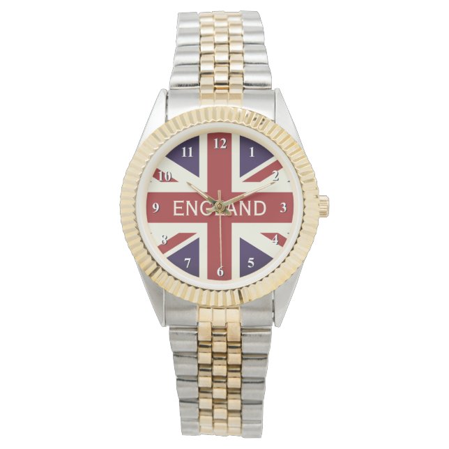 British Union Jack flagga anpassningsbar Bracelet  Armbandsur (Framsida)