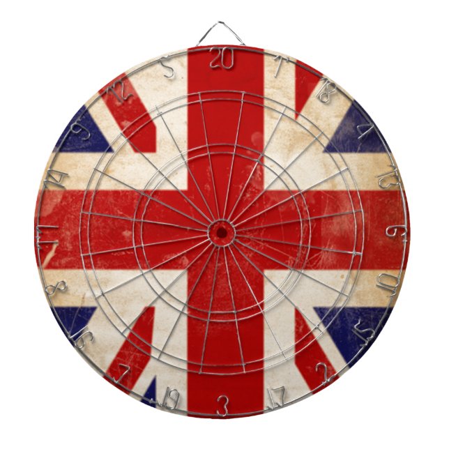 British Union Jack Flagga Darttavla (Framsidan)