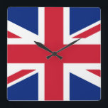 British Union Jack Flagga Fyrkantig Klocka<br><div class="desc">National flagga of Underbar Britain & Northern Ireland The United Kingdom flagga, även känd som Union Jack eller Union Flagga, hade sitt ursprung 1801 med Underbara Storbritanniens och Irlands union. Den består av en kombination av flaggor i England, Skottland och Irland och har en kvot på 2:1 (även om en...</div>