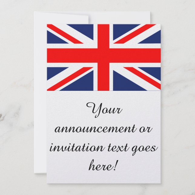 British Union Jack Flagga Inbjudningar (Framsida)