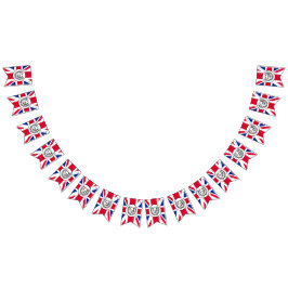 British Union Jack Flagga med Kung Charles III,