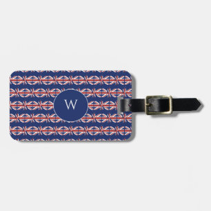 British UNION JACK Flagga Monogram Bagagebricka