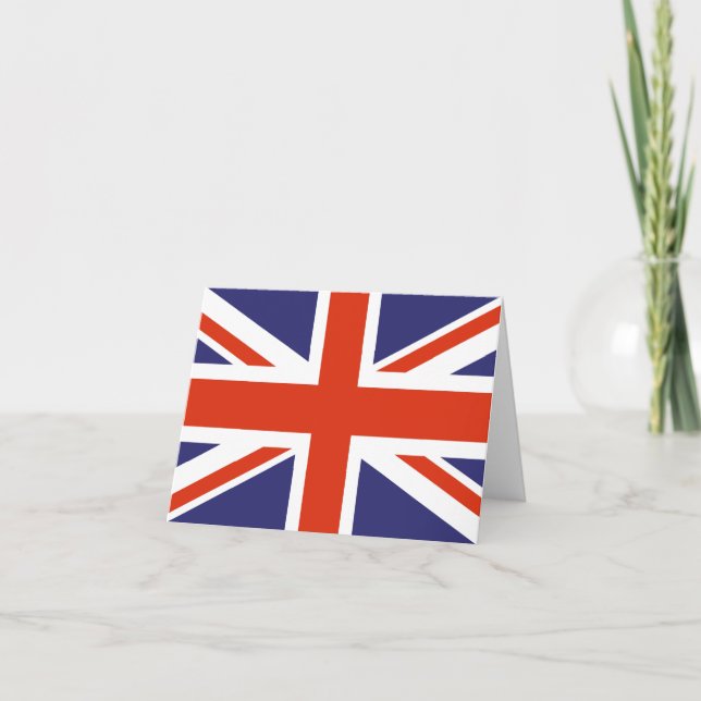 British Union Jack Flagga Note Card Kort (Framsida)