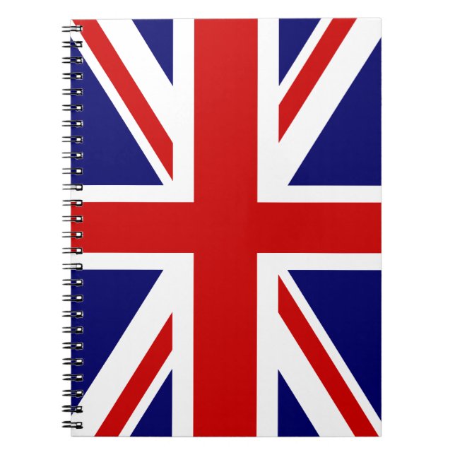 British Union Jack flagga of England spiral notebo Anteckningsbok (Framsidan)