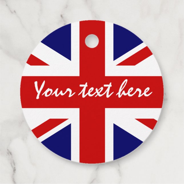 British Union Jack flagga party Gåvor Etiketter (Baksida)