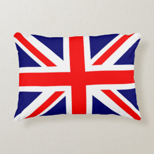 British Union Jack Flagga Pillow, UK Home, Storbri Prydnadskudde