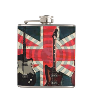 British Union Jack Flagga Sten Roll Electric Guita Fickplunta