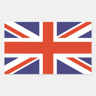 British Union Jack Flagga Sticker Rektangulärt Klistermärke