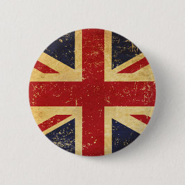 British Union Jack Flagga Vintage Button Knapp