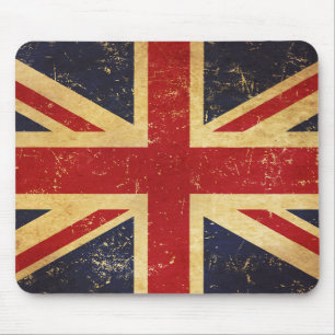 British Union Jack Flagga Vintage Grunge Musmatta