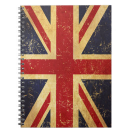 British Union Jack Flagga Vintage Notebook Anteckningsbok