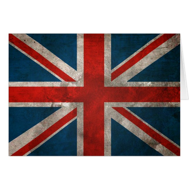 British Union Jack Hälsningskort (Framsidan Horizontal)