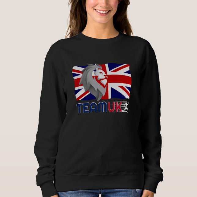 British Union Jack Lejon, Storbritanniens Flagga T Shirt (Framsida)