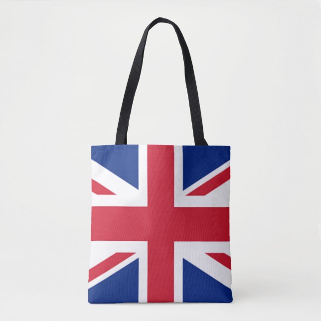 British Union Jack Modified Geometric Tygkasse (Framsida)