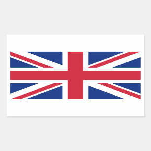 British Union Jack Rektangulärt Klistermärke