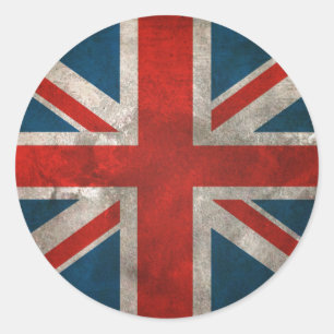 British Union Jack Runt Klistermärke