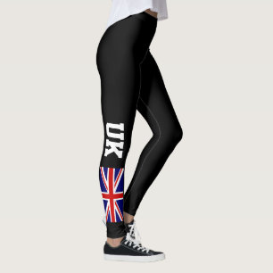 British Union Jack UK flagga anpassningsbar Brande Leggings