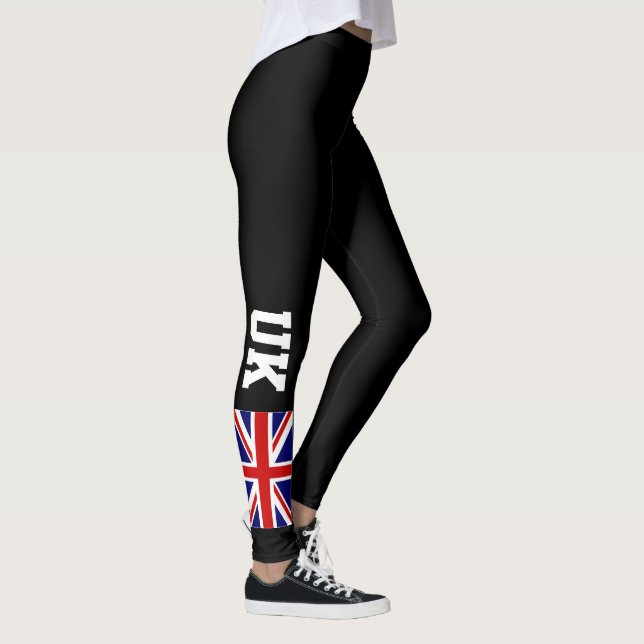 British Union Jack UK flagga anpassningsbar sport  Leggings (Höger)