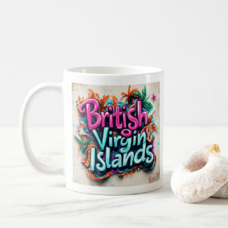 British V. Islands Graffiti Vibes: Island St Art Kaffemugg