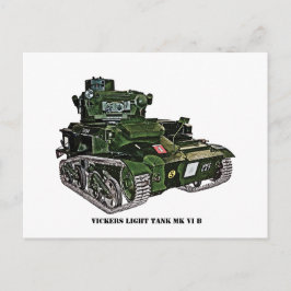 British Vickers Light Tank VI B Vykort