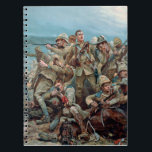 British Victorian Boer Krig målning Anteckningsbok<br><div class="desc">Med en målning av brittiskt infanteri under Boer Krig (1899-1902)</div>