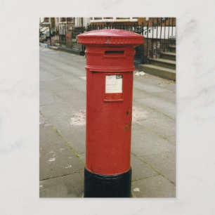 British Victorian Pillar Box Vykort