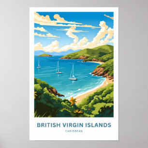 British Virgin Islands Caribbean Travel Skriv ut Poster