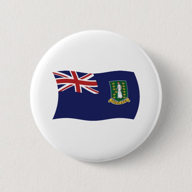 British Virgin Islands Flagga Button Knapp (Framsida)