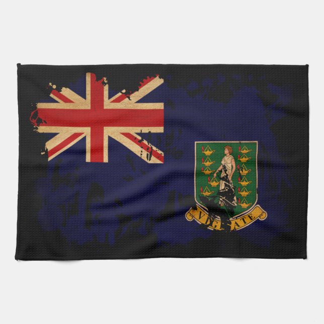 British Virgin Islands flagga Kökshandduk (Horisontell)