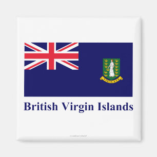 British Virgin Islands flagga med namn Magnet