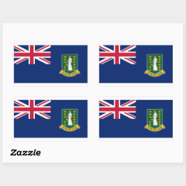 British Virgin Islands Flagga Sticker BVI Rektangulärt Klistermärke