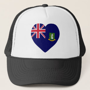 British Virgin Islands flaggahjärta Truckerkeps
