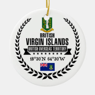 British Virgin Islands Julgransprydnad Keramik