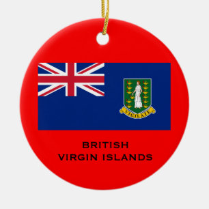 BRITISH VIRGIN ISLANDS - julprydnad Julgransprydnad Keramik