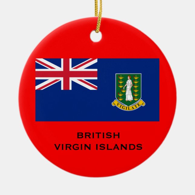 BRITISH VIRGIN ISLANDS - julprydnad Julgransprydnad Keramik (Framsidan)