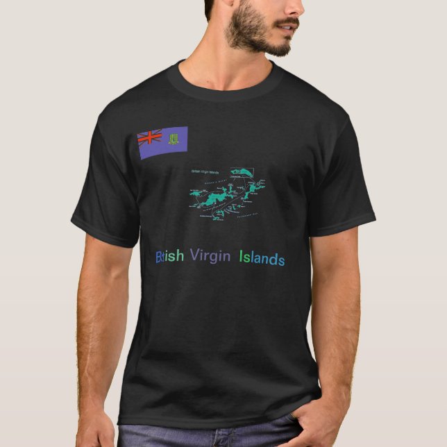 British Virgin Islands kartautslagsplats T-shirt (Framsida)