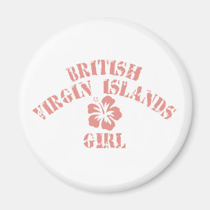 British Virgin Islands Rosa Girl Magnet