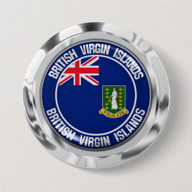 British Virgin Islands rundaEmblem Knapp (Framsida)