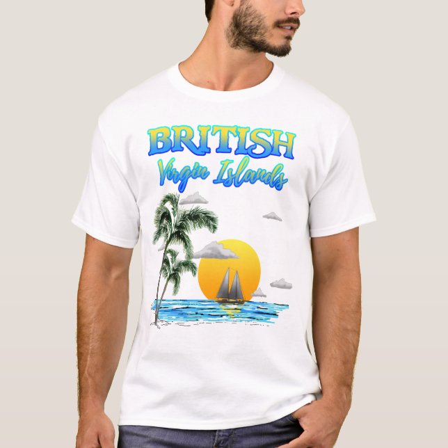 British Virgin Islands segla T Shirt (Framsida)
